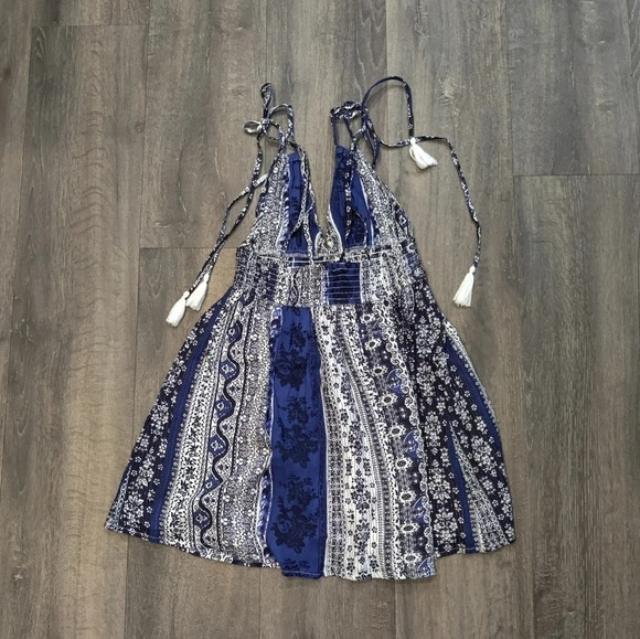 *NWT* Lulu's Sunny Days Forever Tie Strap Mini Dress - Picture 8 of 8